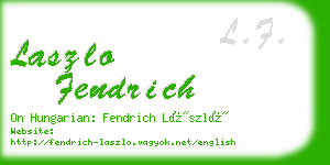 laszlo fendrich business card